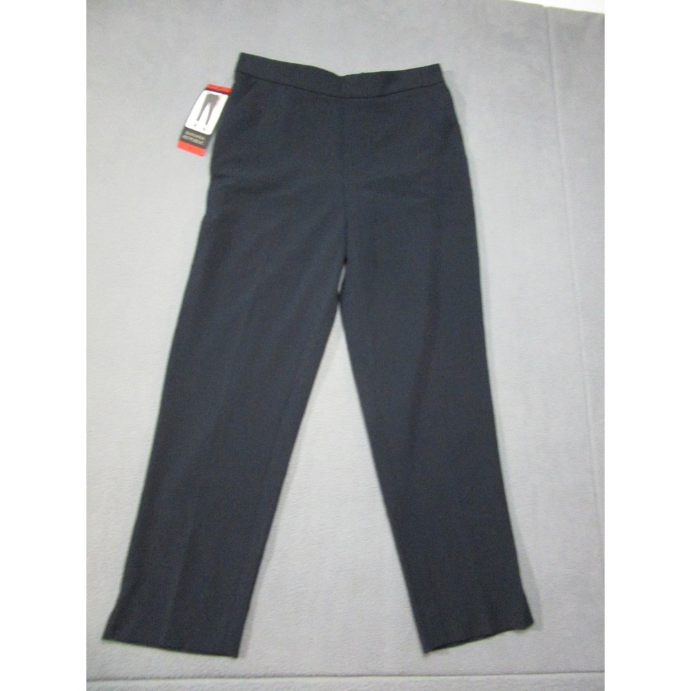 Banana Republic Pants Women 12 Black Rayon Stretch High Rise Tapered Leg Pull On